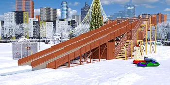 Зимняя горка Савушка Зима 12/1 с местом для хранения