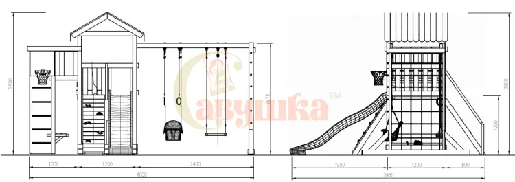 Детская площадка Савушка Мастер 4 (Махагон) 4 сезона Детская площадка Савушка Мастер 4 (Махагон) 4 сезона