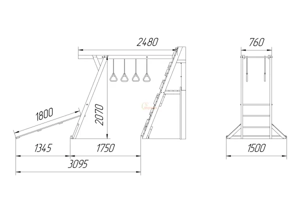 Рукоход для серии Савушка База Рукоход для серии Савушка База