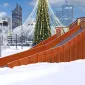 Зимняя горка Савушка Зима 14 с закрытыми фасадами