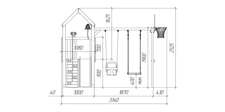 Детская площадка Савушка TooSun (Тусун) 11 (синий)