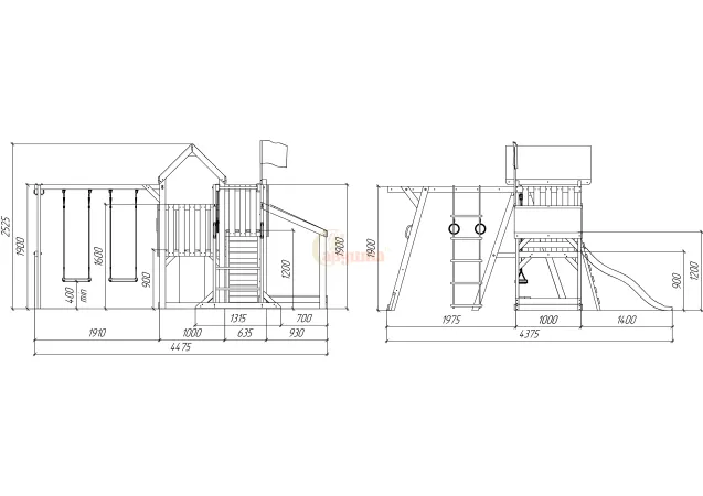 Детская площадка Савушка TooSun (Тусун) 4 с песочницей