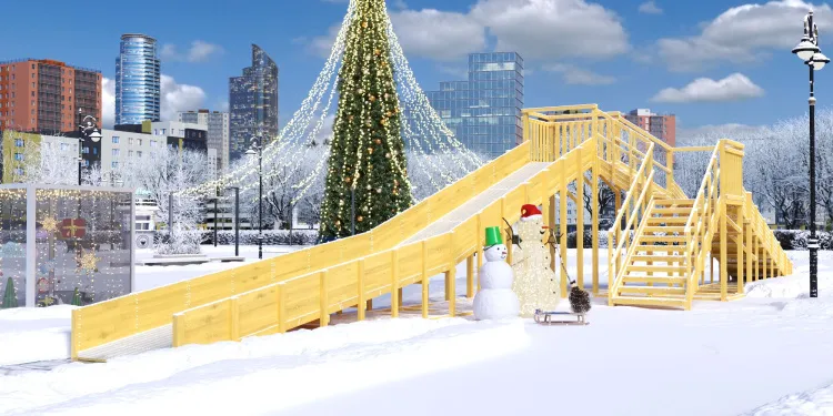 Зимняя горка Савушка Зима Wood 9/1