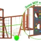 Детская площадка Савушка КУБ-7 (Махагон) с подушками и плетеным креслом