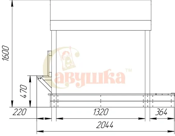 Игровой комплекс Песочный дворик Савушка-1 Игровой комплекс Песочный дворик Савушка-1