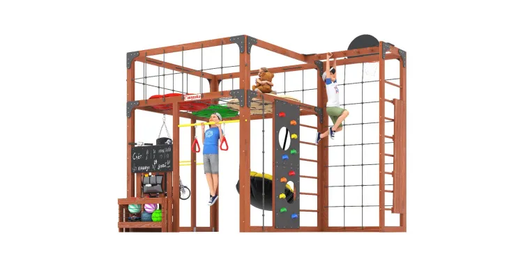 Детская площадка Савушка КУБ-2 (Махагон) с подушками