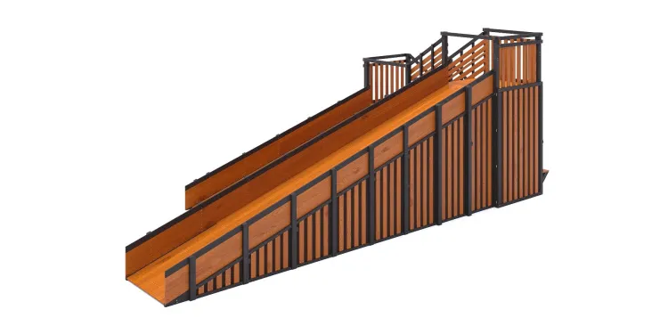 Зимняя горка Савушка Зима 13 (Black Edition) с закрытыми фасадами и лавочкой