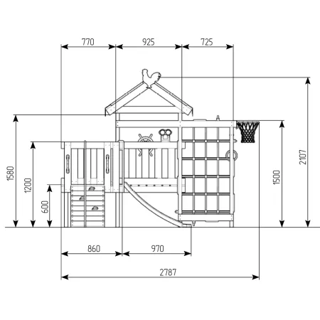 Игровой комплекс Савушка Baby 7 оливковый