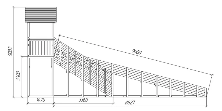 Зимняя горка Савушка Зима 8/1 (Серый Индиго)