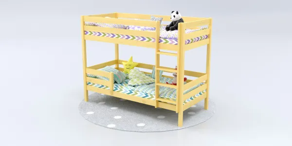 Кровать Савушка-01, 2-ярусная, 80х160, WOOD (без окрашивания)