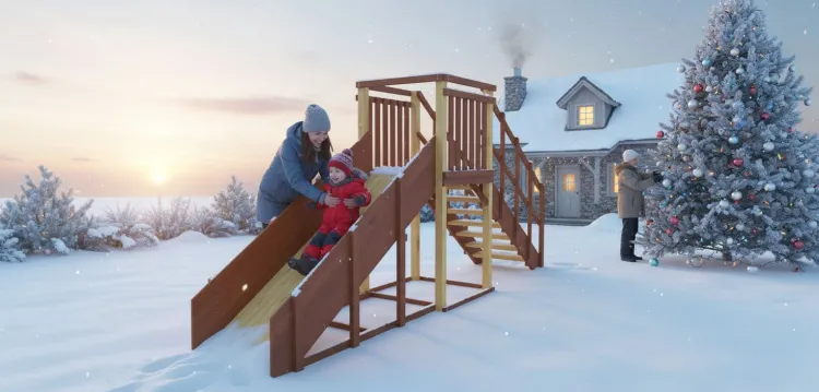 Зимняя горка Савушка Зима 2 (скат 3м)