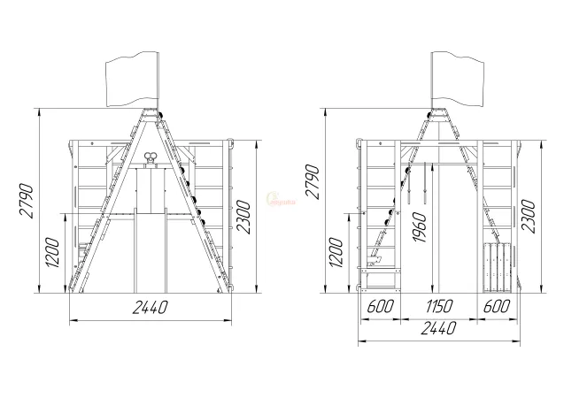 Спортивный домик Савушка База-6 Спортивный домик Савушка База-6