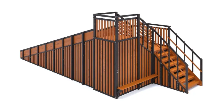 Зимняя горка Савушка Зима 13 (Black Edition) с закрытыми фасадами и лавочкой