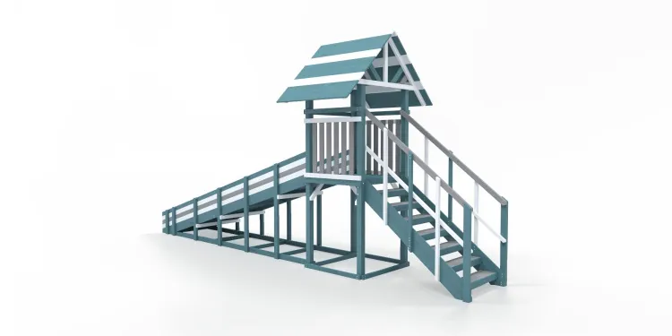 Зимняя горка Савушка Зима 5 (скат 5м) (Серый Индиго)