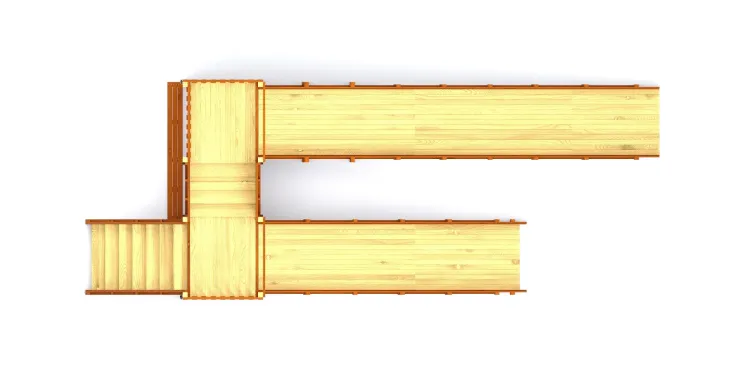 Зимняя горка Савушка Зима 13 с закрытыми фасадами и лавочкой
