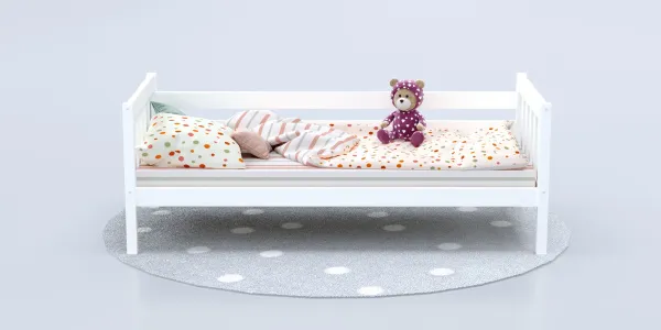 Кровать Савушка-06, 1-ярусная, 90х200, WHITE (белый) Кровать Савушка-06, 1-ярусная, 90х200, WHITE (белый)