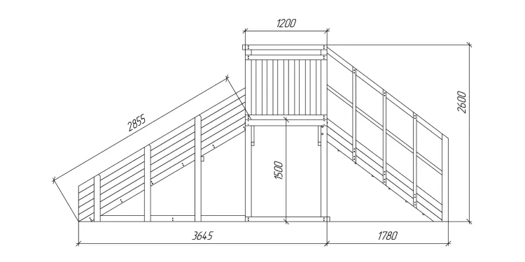 Зимняя горка Савушка Зима 2 (скат 3м)