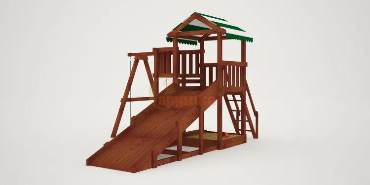 Детская площадка Савушка Мастер 1 (Махагон) 4 сезона