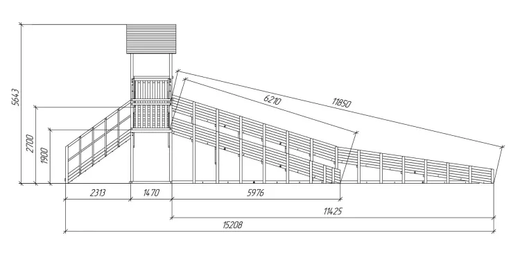 Зимняя горка Савушка Зима 9/2 (Серый Индиго)