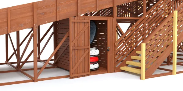 Место для хранения инвентаря к зимней горке Савушка Зима 12 и 12/1 Место для хранения инвентаря к зимней горке Савушка Зима 12 и 12/1