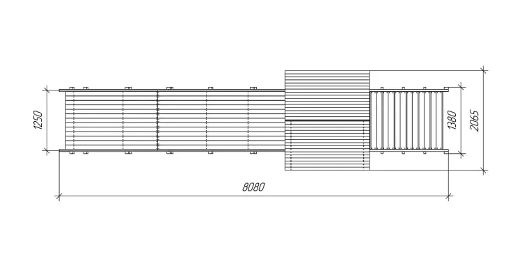 Зимняя горка Савушка Зима 5/1 (ширина ската 1,25м)