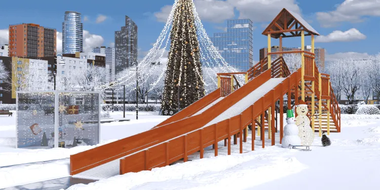 Зимняя горка Савушка Зима 9/4