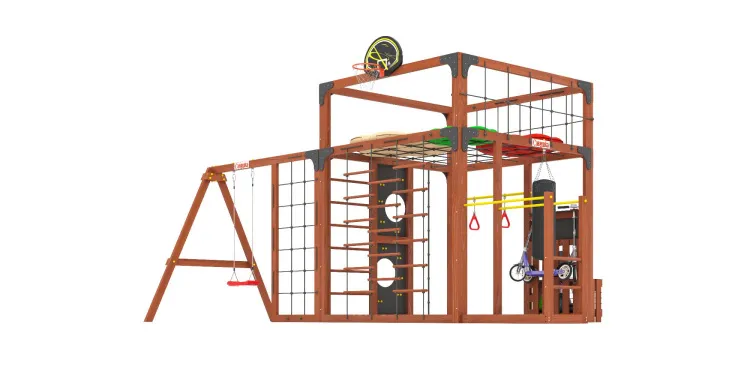 Детская площадка Савушка КУБ-6 (Махагон) с подушками
