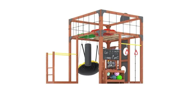 Детская площадка Савушка КУБ-1 (Махагон) с подушками