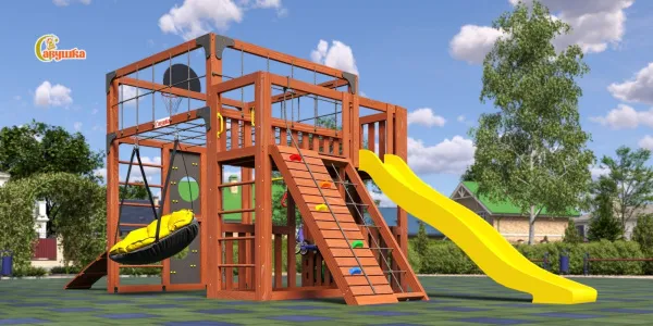 Детская площадка Савушка КУБ-3 (Махагон)