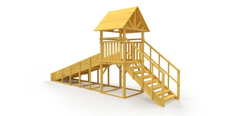 Зимняя горка Савушка Зима Wood 5/1 (ширина ската 1,25м)