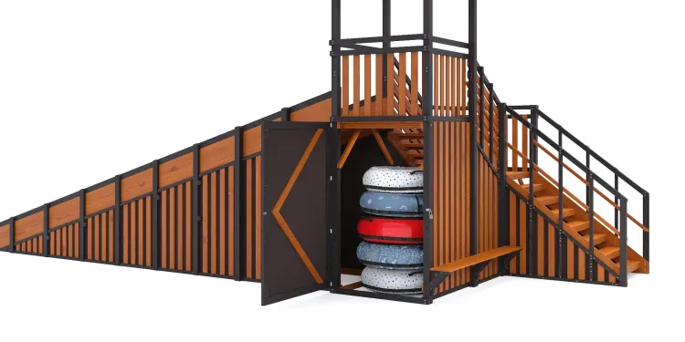 Зимняя горка Савушка Зима 13/1 (Black Edition) с лавочкой