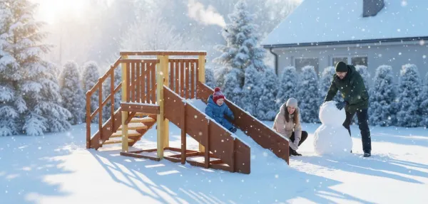 Зимняя горка для маленьких