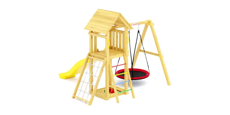Детская площадка Савушка Мастер 7 с качелями Гнездо