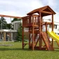 Детская площадка Савушка Мастер 2 с качелями Гнездо 1 метр (Махагон)