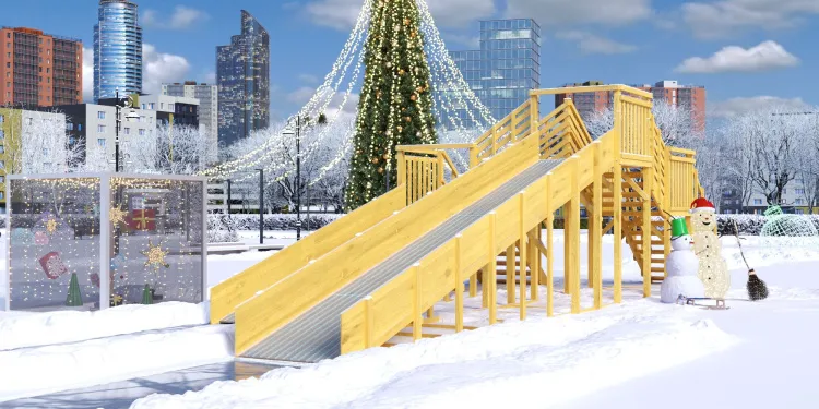 Зимняя горка Савушка Зима Wood 7/5