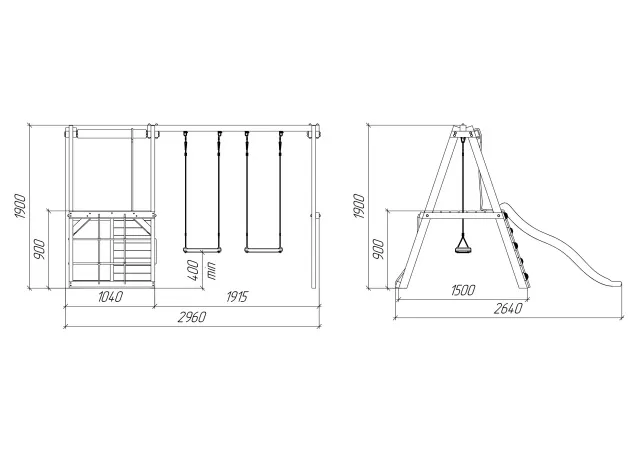 Детская площадка Савушка TooSun (Тусун) 1 с плетеным креслом