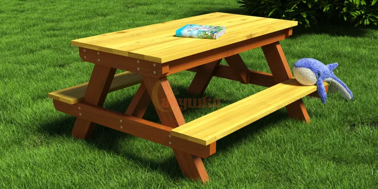 Столик с лавочками отдельностоящий