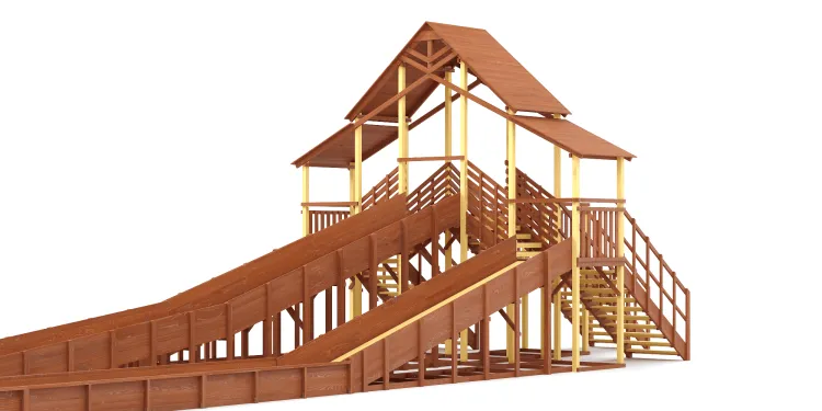 Зимняя горка Савушка Зима 11/1 (Махагон)