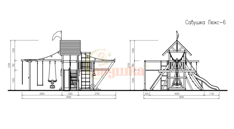 Детская площадка Савушка Люкс 6