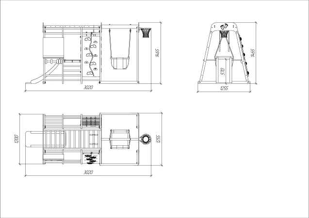 Детская игровая площадка Савушка Непоседа 8 shiitake