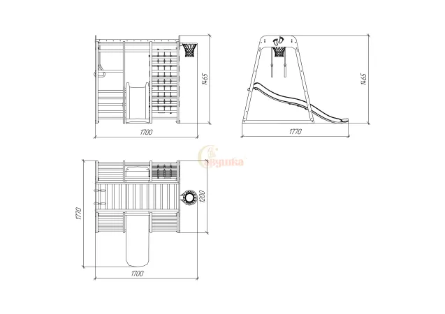 Детская игровая площадка Савушка Непоседа 1 nero Детская игровая площадка Савушка Непоседа 1 nero