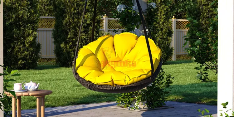 Подвесное кресло Papa-Sav желтое (замена качелей Лодочка)