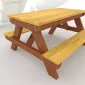 Столик с лавочками отдельностоящий