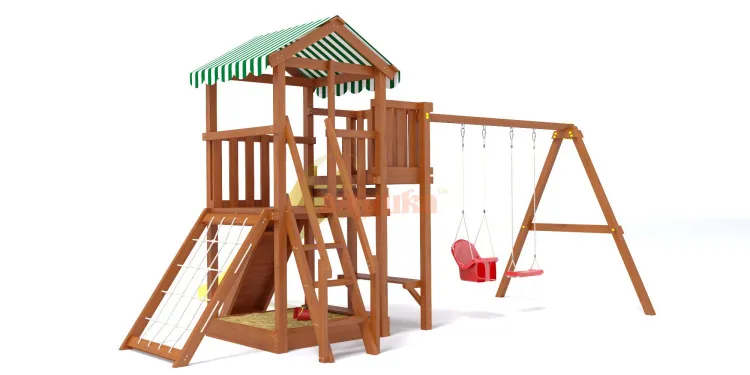 Детская площадка Савушка Мастер 2 (Махагон) Plus (горка 3 метра)