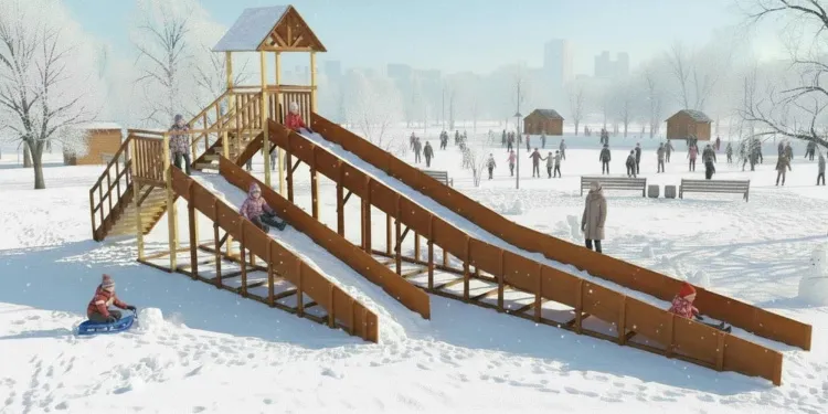 Зимняя горка Савушка Зима 9/2