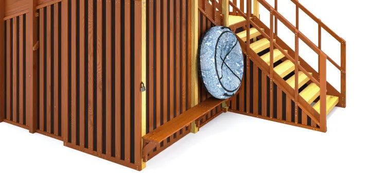 Зимняя горка Савушка Зима 14 с закрытыми фасадами