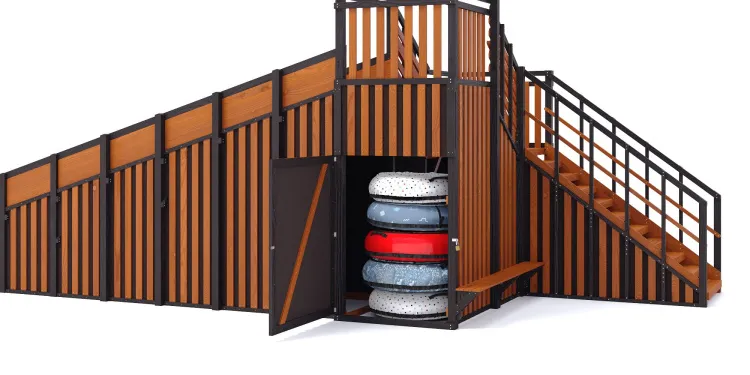 Зимняя горка Савушка Зима 14/1 (Black Edition) с кладовой