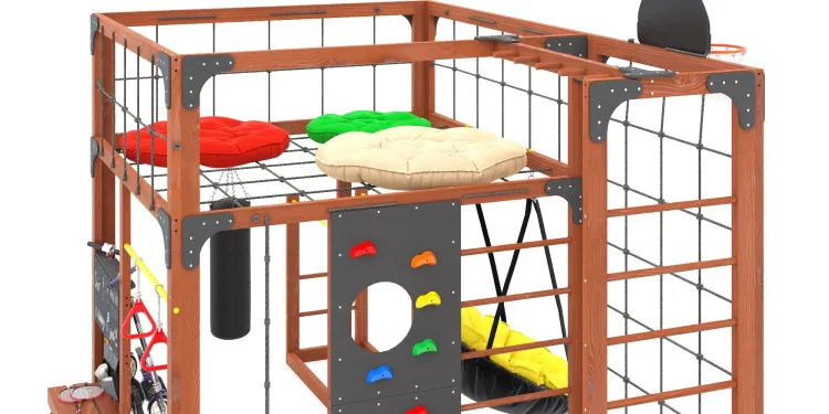 Детская площадка Савушка КУБ-2 (Махагон) с подушками