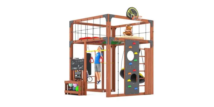 Детская площадка Савушка КУБ-1 (Махагон) с подушками