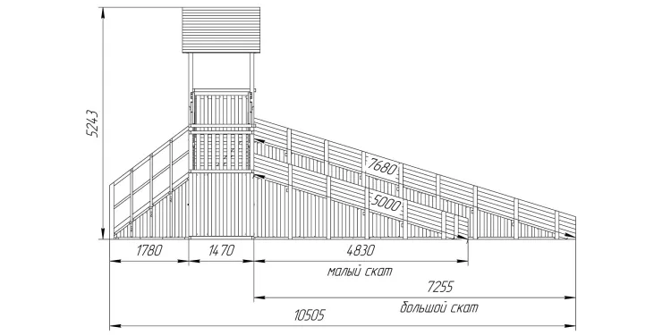 Зимняя горка Савушка Зима 13/1 с лавочкой